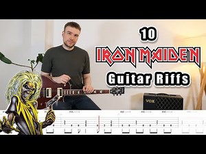 10 Iconic IRON MAIDEN Guitar Riffs (with Tabs)