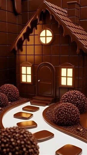 From Chocolate Blocks to Amazing Chocolate House 😍🍫🏠 | #constructiontimelapse