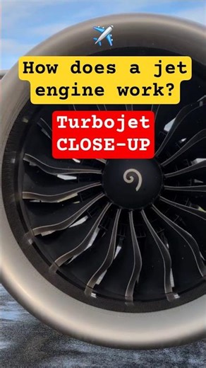✈️ Turbojet engine CLOSE-UP. See description for explanation. #aviation #turbo #jetengine #airplane