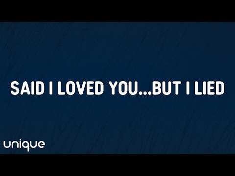 Michael Bolton - Said I Loved You...But I Lied (Lyrics)