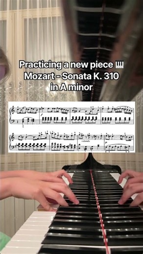 Mozart - Sonata K. 310 in A minor #piano #pianomusic #sheetmusic #pianotutorial #mozart #pianoplayer