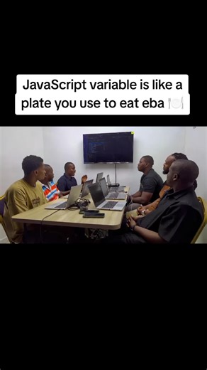 If You Can Understand A Plate Of Eba You Can Understand JavaScript Variables. 👩‍💻🍽️ Imagine you have one plate at home. Today, you use it to eat eba. After eating, you wash it. Tomorrow, you use that same plate for rice. Next day, yam, pizza, pepper soup. etc You didn’t buy a new plate every time. You reused the same plate - you just changed what was inside it. That is exactly how a JavaScript variable works. A variable is simply a named container that stores a value. A variable is not compli