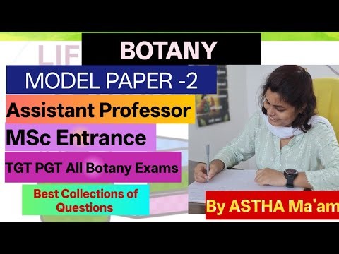 Botany Model Paper 2 for MSc Entrance Assistant Professor TGT PGT LT GRADE All Botany Exams #botany 