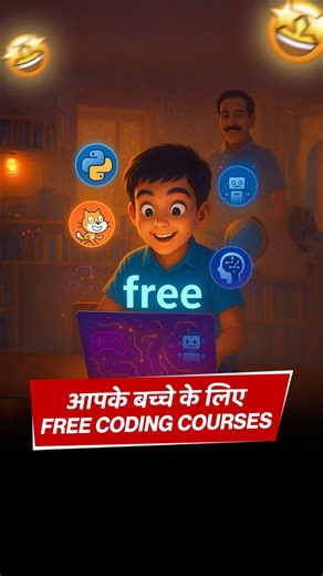 @digithindi | क्या आपके बच्चे 9 से 13 साल के हैं? अब उन्हें Free में Coding सीखने का मौका दें! 👩‍💻✨ उन्हें करवाएं Best Free Online Courses. . यहाँ... | Instagram