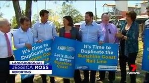 The LNP has launched a campaign to make the Beerburrum to Nambour rail duplication a top priority. www.7News.com.au #7News | 7NEWS Sunshine Coast
