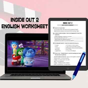 Inside Out 2 Movie ESL Worksheet, English Grammar, Speaking and Writing PDF