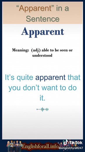 Understanding the Meaning of 'Apparent' | English Vocabulary Explained