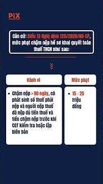 ⚠️ MỨC PHẠT CHẬM QUYẾT TOÁN THUẾ THU NHẬP CÁ NHÂN 2025 🚨 #thuetncn2025 #thuetncn2026