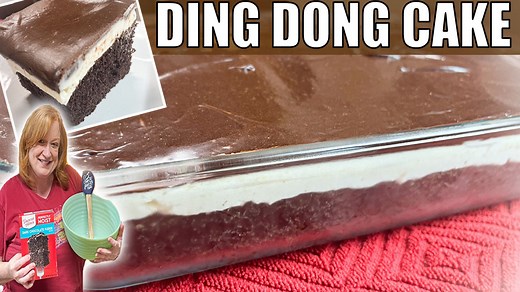 A Delicious Easy Copycat version of a Ding Dong Hostess Snack Cake. See my recipe here: https://catherinesplates.com/ding-dong-cake-hostess-copycat/ | Catherine's Plates