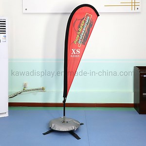 [Hot Item] Custom Logo 7FT Outdoor Flag Kit Feather Shape Event Flag with Custom Design