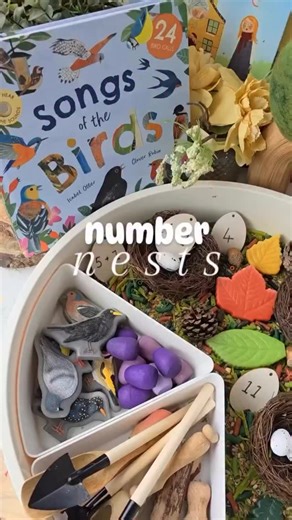 Check out this inspiring early years maths activity ‘Number Nests!’ 🐦🪹 Perfect for encouraging numeracy skills and hands-on learning ready for the #BigGardenBirdWatch later this month, as shared by @mylittlegirltribe. This playful setup combines sensory exploration and early maths, making learning engaging and fun for little ones. A beautiful way to connect with nature and spark curiosity! #learningthroughplay #yellowdooreducation #invitationtoplay earlyyearsinspiration #handsonlearning | Yell