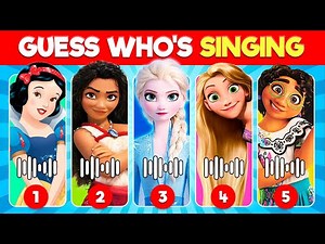 Guess Who's Singing | Disney Song Quiz Challenge | Moana, Mirabel, Elsa, Rapunzel
