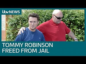 Tommy Robinson freed on bail after winning contempt challenge | ITV News