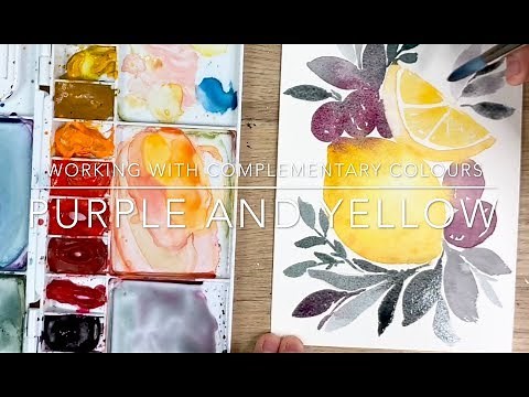 Working With Complementary Colours: Purple and Yellow