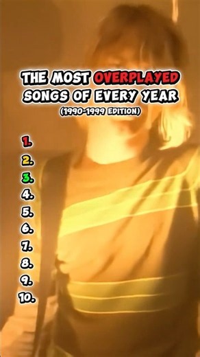 The Most OVERPLAYED Song of Every Year 🤯 (1990–1999) #90sMusic #Overplayed #90s #Music #Nostalgia