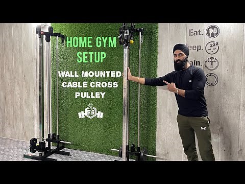 WALL MOUNTED CABLE CROSS PULLEY for Home Gym Setup | Less Space Less Cost