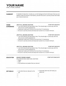 Modèle de CV simple - Etsy France