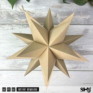 3D Moravian Star DIY SVG | Paper Star Cut File | 3D Paper Star | Moravian Star Cut File | Cricut | Laser Cutter | SVG, Dxf, Eps - Etsy