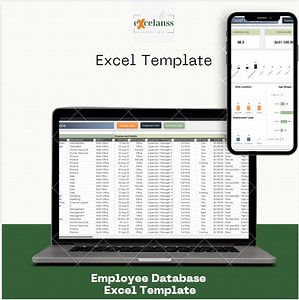 Modèle Excel de base de données d'employés, feuille de calcul de suivi des employés RH, gestionnaire de dossiers du personnel, formulaire d'informations sur l'employé, outil RH pour petite entreprise - Etsy France