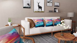 Feelyou Beach Theme Comforter Set King 7 Pcs Hawaiian Beach Ocean Kids Sea Nature Pattern Printed Bedding Set Summer Holiday Vacation Bed in a Bag with Comforter, Sheets, Pillowcases & Cushion Cover