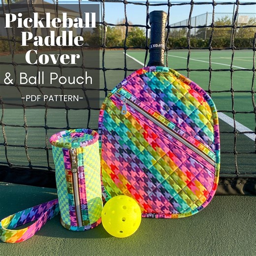 Pickleball Paddle Cover AND Ball Pouch Pattern - PDF Sewing Pattern - Ball Pouch Pattern - Pickle Ball Cover Pattern - Sport Sewing Pattern - Etsy