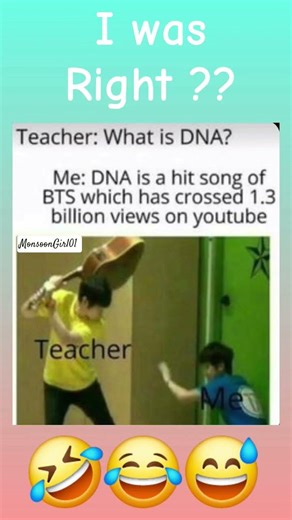 "Teacher Asked Science… I Answered K-Pop 😂💀 | DNA Meme | Relatable School Moment"