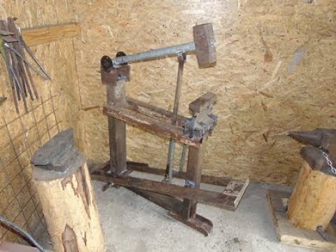 Homemade treadle hammer
