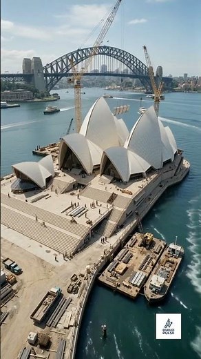 The Making of the Sydney Opera House | AI Construction Timelapse