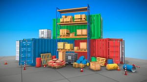 Cargo Props Stylized - 3D model by warcool