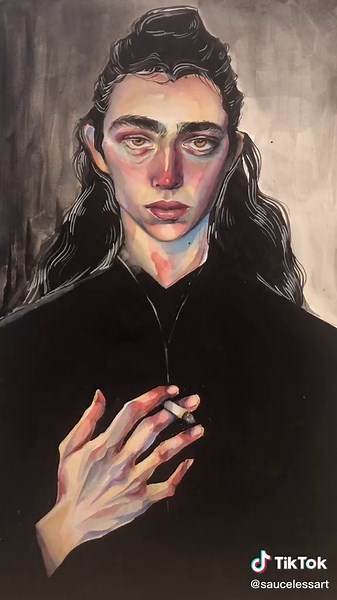 What would his name be? #fyp #foryou #art #artok #watercolor #painting #artist