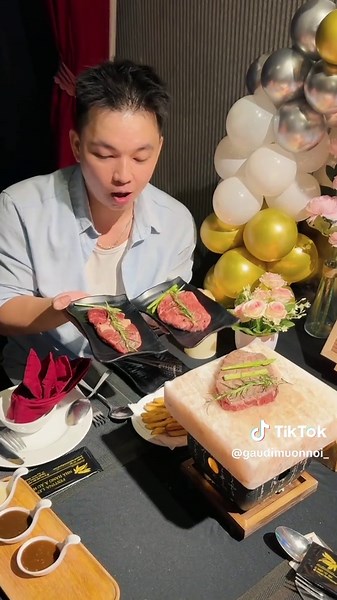 Bò nướng muối Himalaya vừa ngon vừa tốt cho sức khoẻ nè mọi người ơi 🥰🥰🥰😋😋😋 #gaudimuonnoi #ancungtiktok #quynhonfood #beefsteak #dulichquynhon