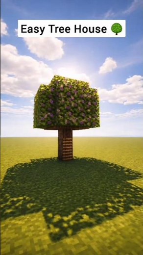 How to Build Easy Tree House in Minecraft 🌳🏡