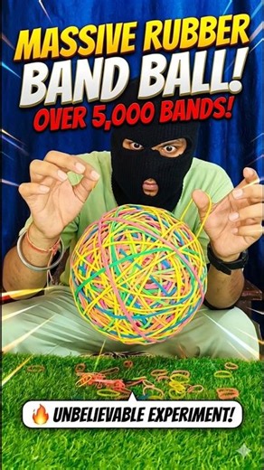 I MADE A BIGGEST MUTLICOLOUR RUBBER BAND BALL 🏀 || #shorts