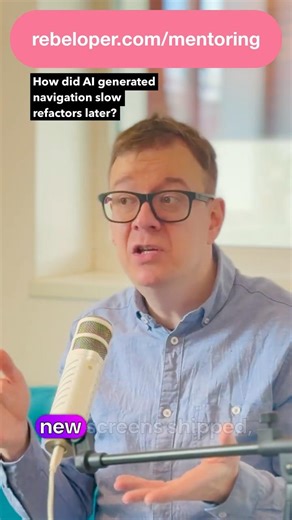 How did AI generated navigation slow refactors later?