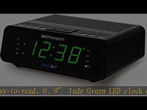 Emerson SmartSet Alarm Clock Radio with AM/FM Radio, Dimmer, Sleep Timer and .9" LED Display, CKS19