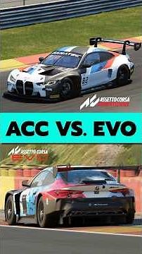 Assetto Corsa EVO vs. ACC Comparison - BMW M4 GT3 @ Spa