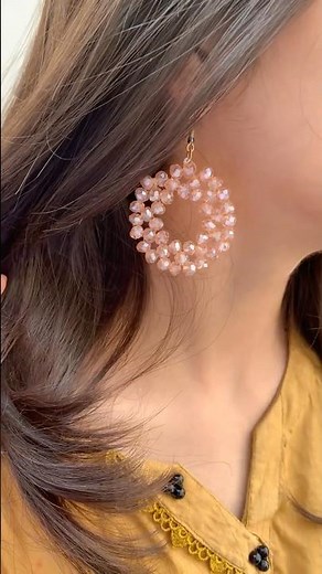 Easy Beasds Earings Craft Tutorial For Girls | Beads Earings #diy #beadsearings #shorts