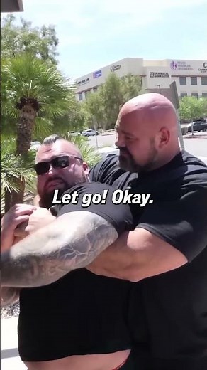 Brian Shaw Holds Eddie Hall Like A Baby