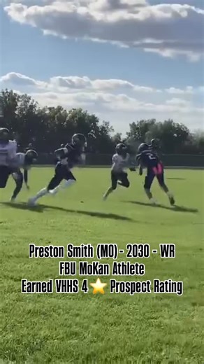 Viral HipHop Now Sports on Instagram: "Preston Smith is a 2030 WR Prospect from Lee Summit, MO repping @fbu_mokan . Preston has big play ability as a deep ball threat and to collect the YAC. Against some of the best comp in the nation Preston finds a way to make big plays. As a result of his hard work Preston has earned a 4 ⭐️ #vhhsprospectrating . Athlete Film Breakdown @psmth1 ✅ Good route runner to create separation from defensive backs. ✅ Hands catcher while making routine and contested catc