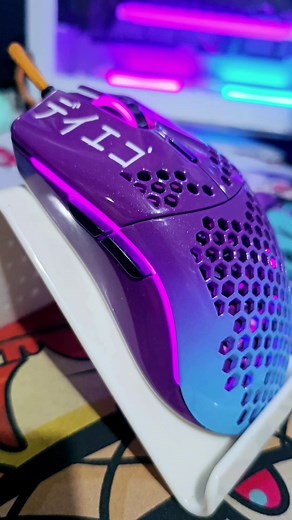 My custom Glorious model O 🖱 [ ディエゴ = my name 😊 ] #diy #custom #glorious #mouse #rgb #gaming #pc #modelo #purple #blue #pcgaming #fy #fyyyyyyyyyyyyyyyy #tech #pcgaming