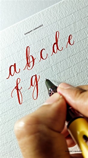 MaK World | writing small letters a to j😍😍 . . Pen used : flex pen from @oriandcalli . . . . #cursivewriting #Handwriting #lettering #calligramaster... | Instagram