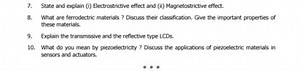 State and explain (i) Electrostrictive effect and (ii) Magnetos... | Filo
