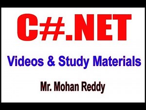 .Net Videos | C#.Net Videos | Session - 1: .Net Introduction | by Mohan Reddy
