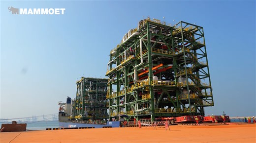 🎥 Massive pipe rack modules loaded out at Khalifa Port, AD Ports Group’s flagship deepwater multi-purpose port. Our team completed the weighing, transport and loadout of 24 PAU and PAR modules for a major gas development project. The operation required close coordination with port operations and detailed planning to ensure safe execution. This project marked the largest outward shipment in Khalifa Port’s history. #Projects #Engineering #UAE | Mammoet