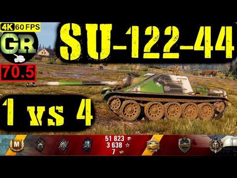 World of Tanks SU-122-44 WoT Replay - 10 Kills 3.4K DMG(Patch 1.4.0)