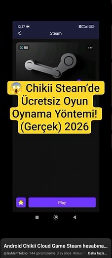 🎮 Chikii Steam’de ÜCRETSİZ Oyunlar Nasıl Oynanır? | PC’siz & Net Anlatım