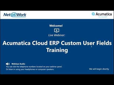 Acumatica Tips: Acumatica Cloud ERP Custom User Fields Training