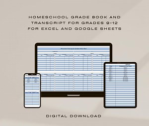 Cahier de notes numérique et relevé de notes pour les élèves de la 9e à la 12e année, Excel et Google Sheets - Etsy France
