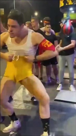 Watch What He Does Before Hitting the Punching Machine 😳