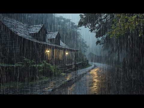 Sonido de Lluvia Relajante para Dormir en 2 Minutos - Lluvia y Truenos en Bosque, Ruido Blanco 266